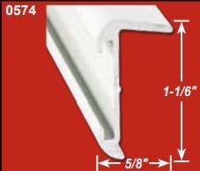 Trim Molding AP Products 021-57403-8 Insert Roof Edge Type, 1-1/16" Height x 5/8" Width x 8 Foot Length, Mill, Aluminum - Young Farts RV Parts