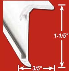Trim Molding AP Products 021-85003-16 Insert Corner Molding, With Insert, 1-1/5" Height x 3/5" Width x 16 Foot Length, Mill, Aluminum - Young Farts RV Parts