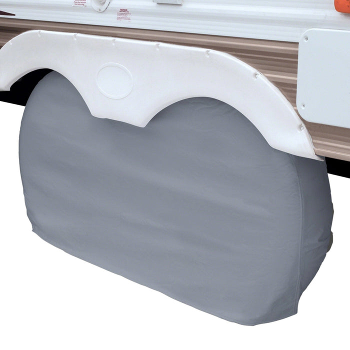 Up To 30" Dual Axle Wheel Cover - Gray - Young Farts RV Parts