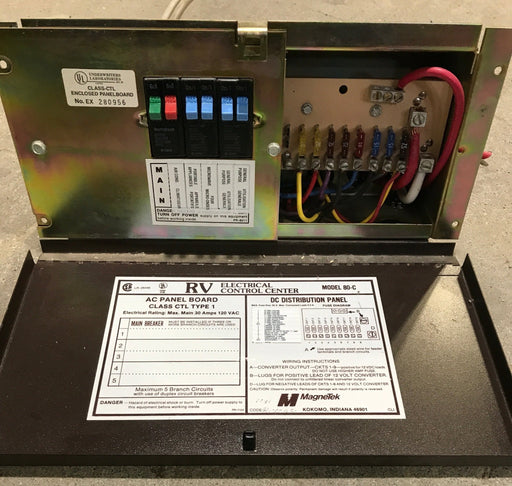 Used 30 AMP MAGNETEK DC Distribution Panel - Model 80 - C - Young Farts RV Parts
