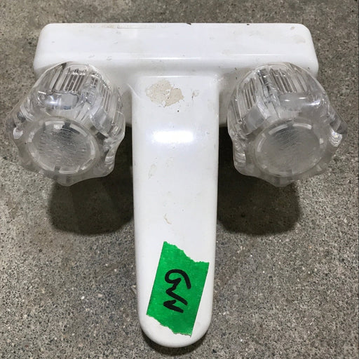 Used 4" Bathroom Faucet Off - White - Young Farts RV Parts