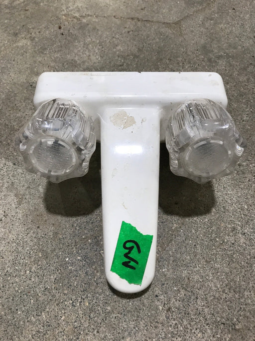 Used 4" Bathroom Faucet Off - White - Young Farts RV Parts