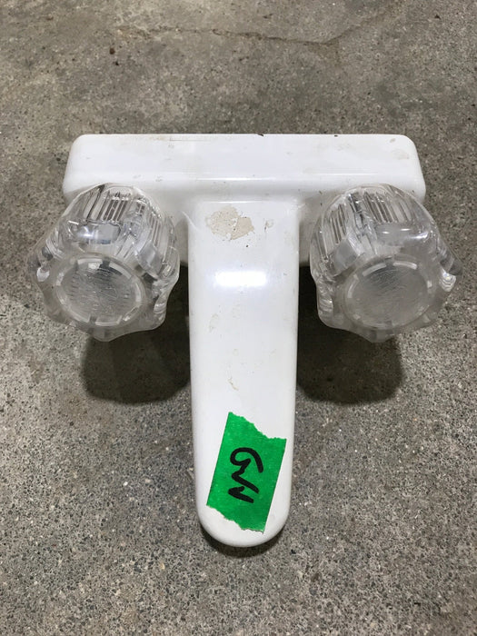 Used 4" Bathroom Faucet Off - White - Young Farts RV Parts