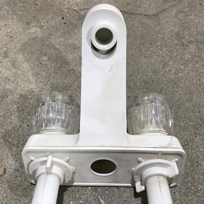 Used 4" Bathroom Faucet Off - White - Young Farts RV Parts