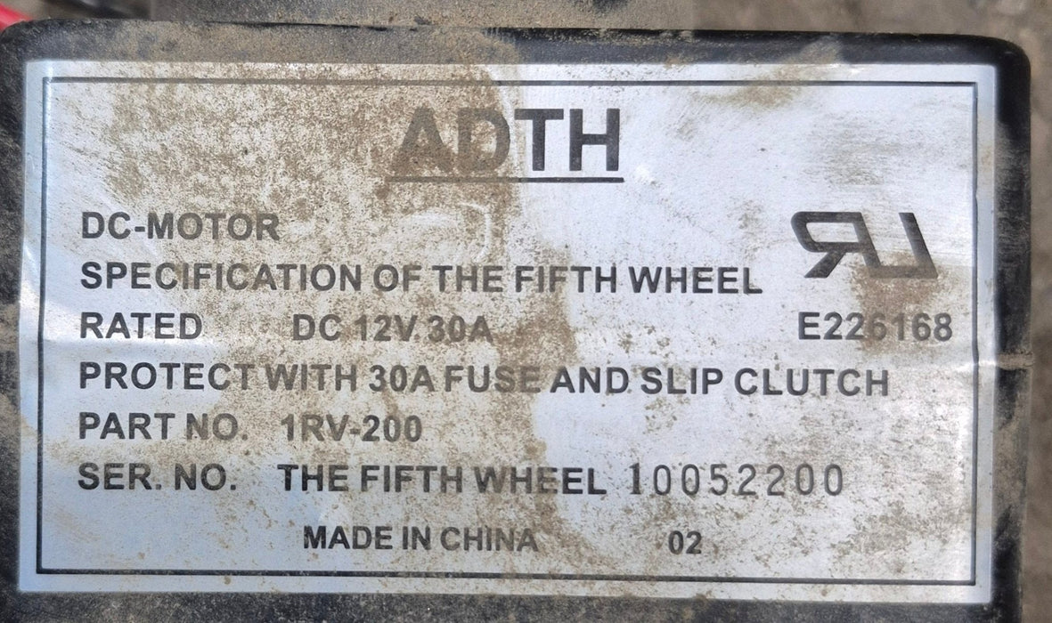 Used ADTH 1RV - 200 Electric Motor For R.V. Trailer Landing Gear 12VDC - Young Farts RV Parts