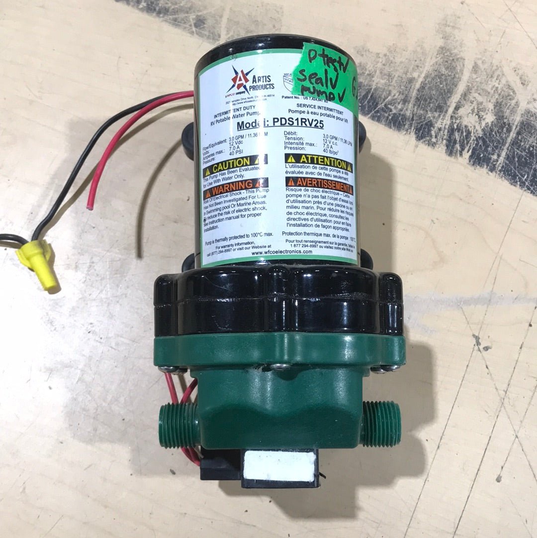 Used ARTIS Water Pump Motor Assembly PDS1RV25 — RV Part Shop CA