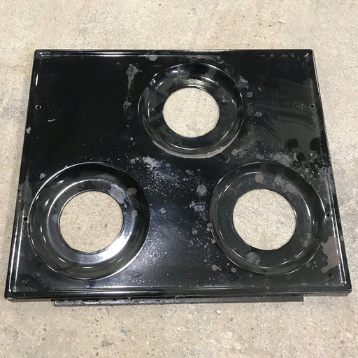 Used Atwood Wedgewood 3 - burner Main Top black 53082 - Young Farts RV Parts