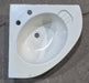 Used Bathroom Corner Sink, Off White - 18 1/2" x 19 1/2" x 5 1/2" D - Young Farts RV Parts