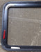 Used Black Radius Emergency Opening Window : 29 1/2" W x 21 1/2" H x 1 1/4" D - Young Farts RV Parts