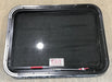 Used Black Radius Emergency Opening Window : 29 1/2" W x 21 1/2" H x 1 7/8" - Young Farts RV Parts