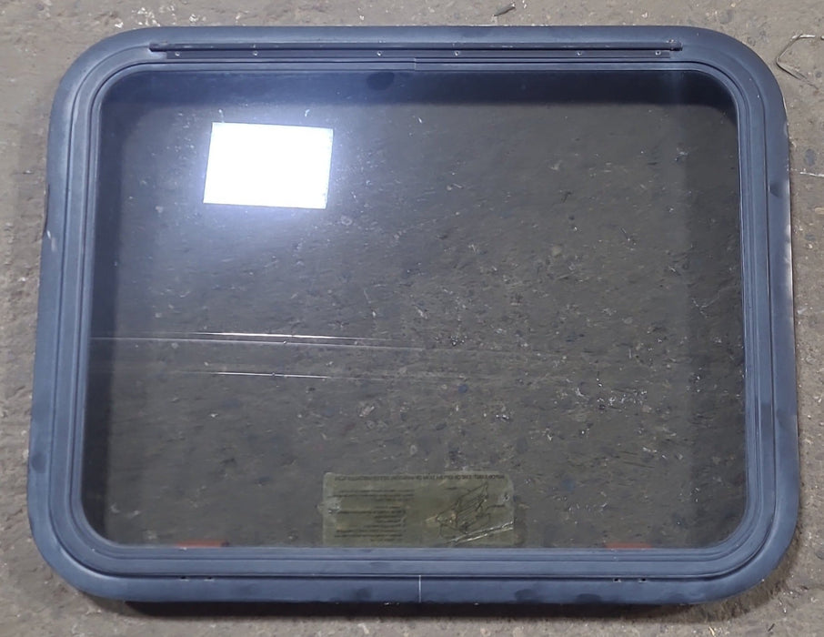 Used Black Radius Emergency Opening Window : 29 3/8" W x 22 1/2" H x 1 7/8" D