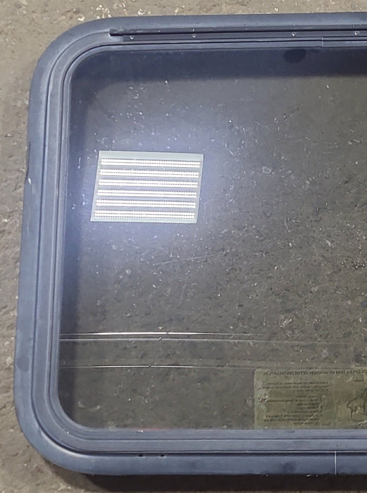 Used Black Radius Emergency Opening Window : 29 3/8" W x 22 1/2" H x 1 7/8" D