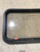 Used Black Radius Emergency Opening Window : 30 1/2" W x 19 1/4" H x 1 1/4" - Young Farts RV Parts