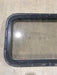 Used Black Radius Emergency Opening Window : 30 1/2" W x 19 1/4" H x 1 1/4" - Young Farts RV Parts