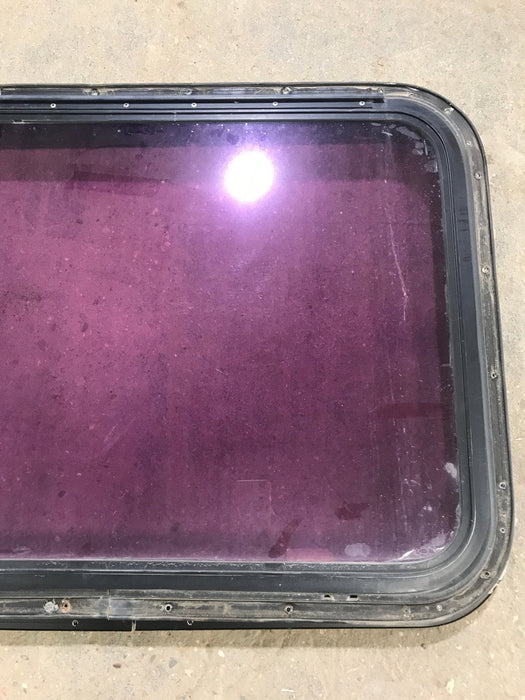 Used Black Radius Emergency Opening Window : 30 3/4" W x 22 1/2" H x 2" D - Young Farts RV Parts