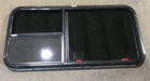 Used Black Radius Emergency Opening Window : 41 1/2" W x 21 1/2" H x 1 7/8" - Young Farts RV Parts