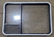 Used Black Radius Emergency Opening Window : 41 3/8" W x 28 5/8" H x 1 7/8" D - Young Farts RV Parts