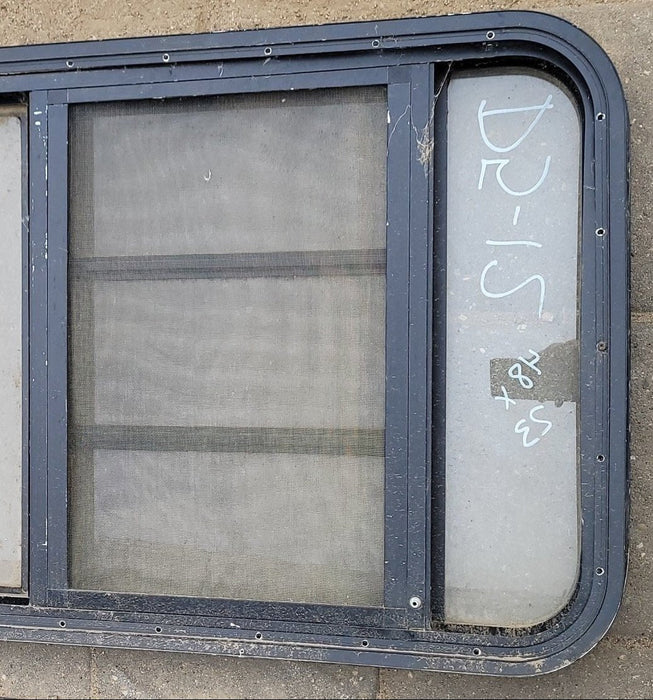 Used Black Radius Emergency Opening Window : 48 x 23 x 2" D - Young Farts RV Parts