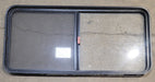 Used Black Radius Emergency Opening Window : 55 1/4" W x 25 1/2" H x 1 7/8" - Young Farts RV Parts