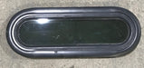 Used Black Radius Non Opening Window : 14 1/2" W X 4 1/2" H X 3/4" D - Young Farts RV Parts