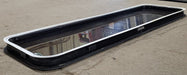 Used Black Radius Non-Opening Window : 16 3/4" W X 59 1/2" H X 1 7/8" D - Young Farts RV Parts