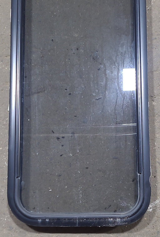 Used Black Radius Non Opening Window : 17 1/4" W x 47 1/2" H x 1 7/8" D - Young Farts RV Parts