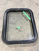 Used Black Radius Non Opening Window : 21 1/2" W X 17 1/2" H X 2" D - Young Farts RV Parts