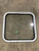 Used Black Radius Non - Opening Window : 23 1/4" W X 21 3/4" H X 2" D - Young Farts RV Parts