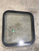 Used Black Radius Non - Opening Window : 23 1/4" W X 21 3/4" H X 2" D - Young Farts RV Parts