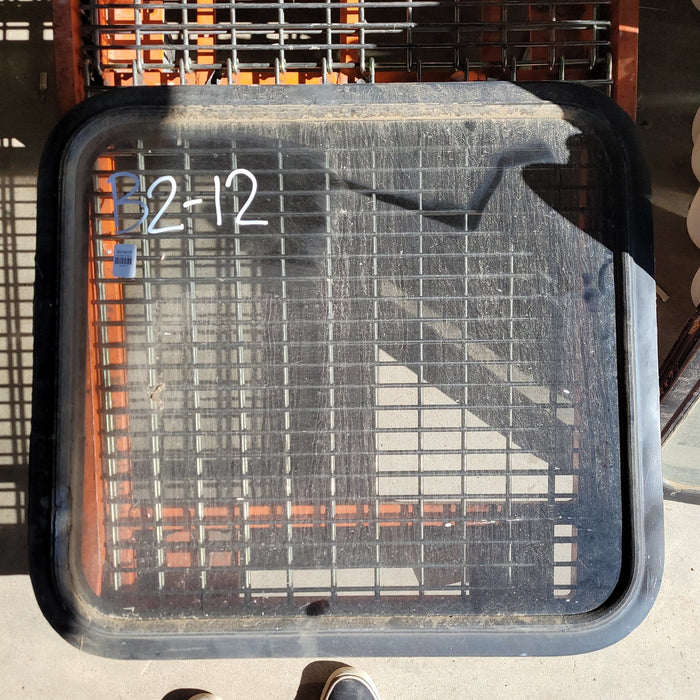 Used Black Radius Non-Opening Window : 27 X 25 X 2" D