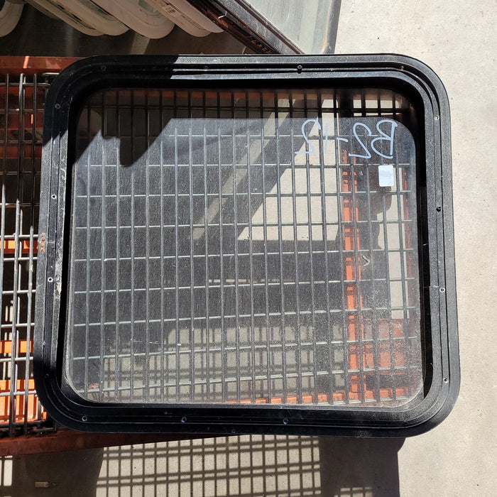 Used Black Radius Non-Opening Window : 27 X 25 X 2" D