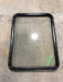 Used Black Radius Non Opening Window : 35 1/2" W x 26" H x 1 1/2" D - Young Farts RV Parts