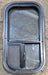 Used Black Radius Opening Window : 11 1/2" W x 21 1/4" H x 1 3/4" D - Young Farts RV Parts