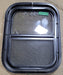 Used Black Radius Opening Window : 13 1/2" W X 17 1/2" H X 2" D - Young Farts RV Parts