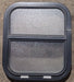Used Black Radius Opening Window : 15 1/4" W x 18" H x 1 7/8" D - Young Farts RV Parts