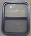 Used Black Radius Opening Window : 17 1/2" W x 21 1/2" H x 1 3/4" D - Young Farts RV Parts