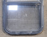 Used Black Radius Opening Window : 17 1/2" W x 28 1/2" H x 1 7/8" - Young Farts RV Parts