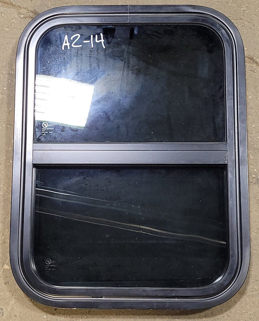 Used Black Radius Opening Window : 17 3/4" W X 23 3/4" H X 2" D - Young Farts RV Parts