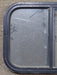 Used Black Radius Opening Window : 19 1/2" W x 14 5/8" H x 1" D - Young Farts RV Parts