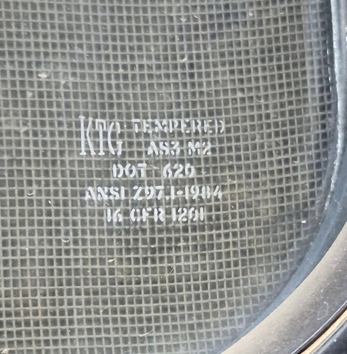 Used Black Radius Opening Window : 21 1/4" W x 47 1/4" H x 1 3/4" D - Young Farts RV Parts