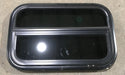 Used Black Radius Opening Window : 23 1/2" W x 14 1/2" H x 1 7/8" - Young Farts RV Parts