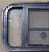 Used Black Radius Opening Window : 23 1/2" W x 14 1/2" H x 2" D - Young Farts RV Parts