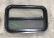 Used Black Radius Opening Window : 23 1/2" W X 14 1/2" H X 2" D - Young Farts RV Parts