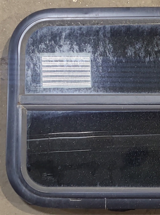 Used Black Radius Opening Window : 23 1/2" W x 17 1/2" H x 1 7/8" D