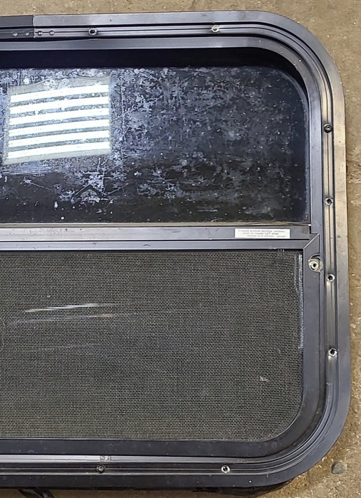 Used Black Radius Opening Window : 23 1/2" W x 17 1/2" H x 1 7/8" D