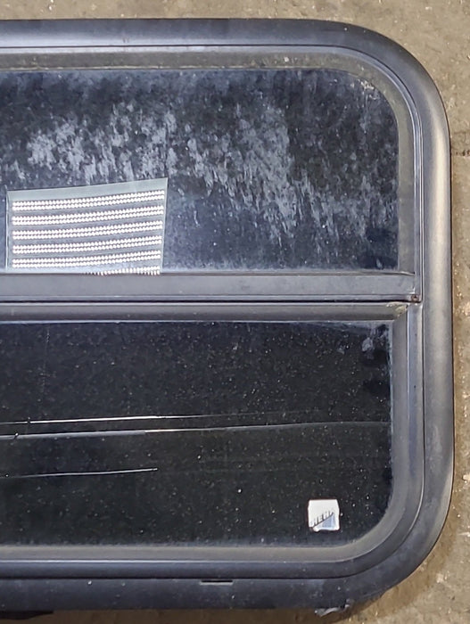 Used Black Radius Opening Window : 23 1/2" W x 17 1/2" H x 1 7/8" D