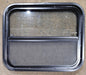 Used Black Radius Opening Window : 23 1/2" W x 19 1/4" H x 1 7/8" - Young Farts RV Parts