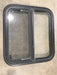 Used Black Radius Opening Window : 23 1/2" W X 21 1/4" H X 2" D - Young Farts RV Parts