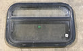 Used Black Radius Opening Window : 23 1/4" W X 14 1/2" H X 2" D - Young Farts RV Parts