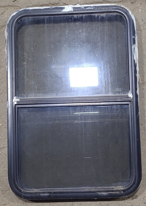 Used Black Radius Opening Window : 23 1/4" W x 35 1/2" H x 1 3/4" D - Young Farts RV Parts